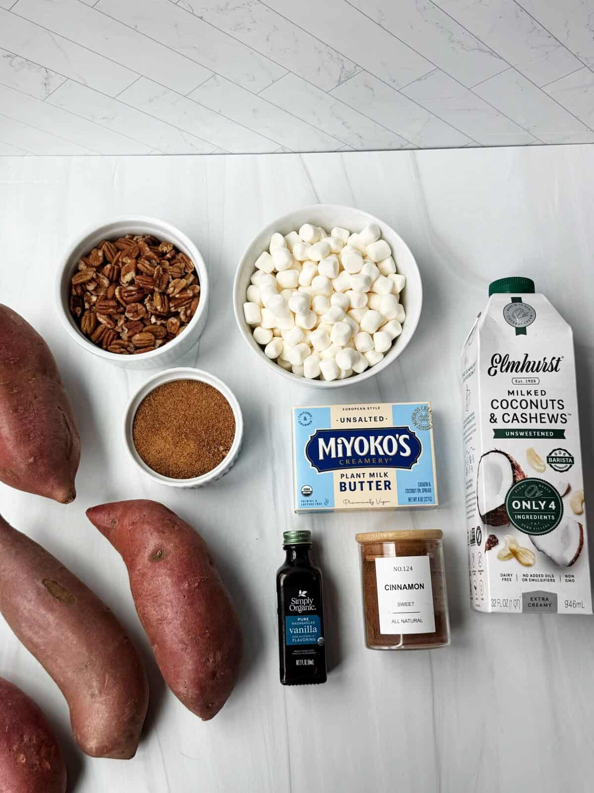 ingredients to make sweet potato casserole