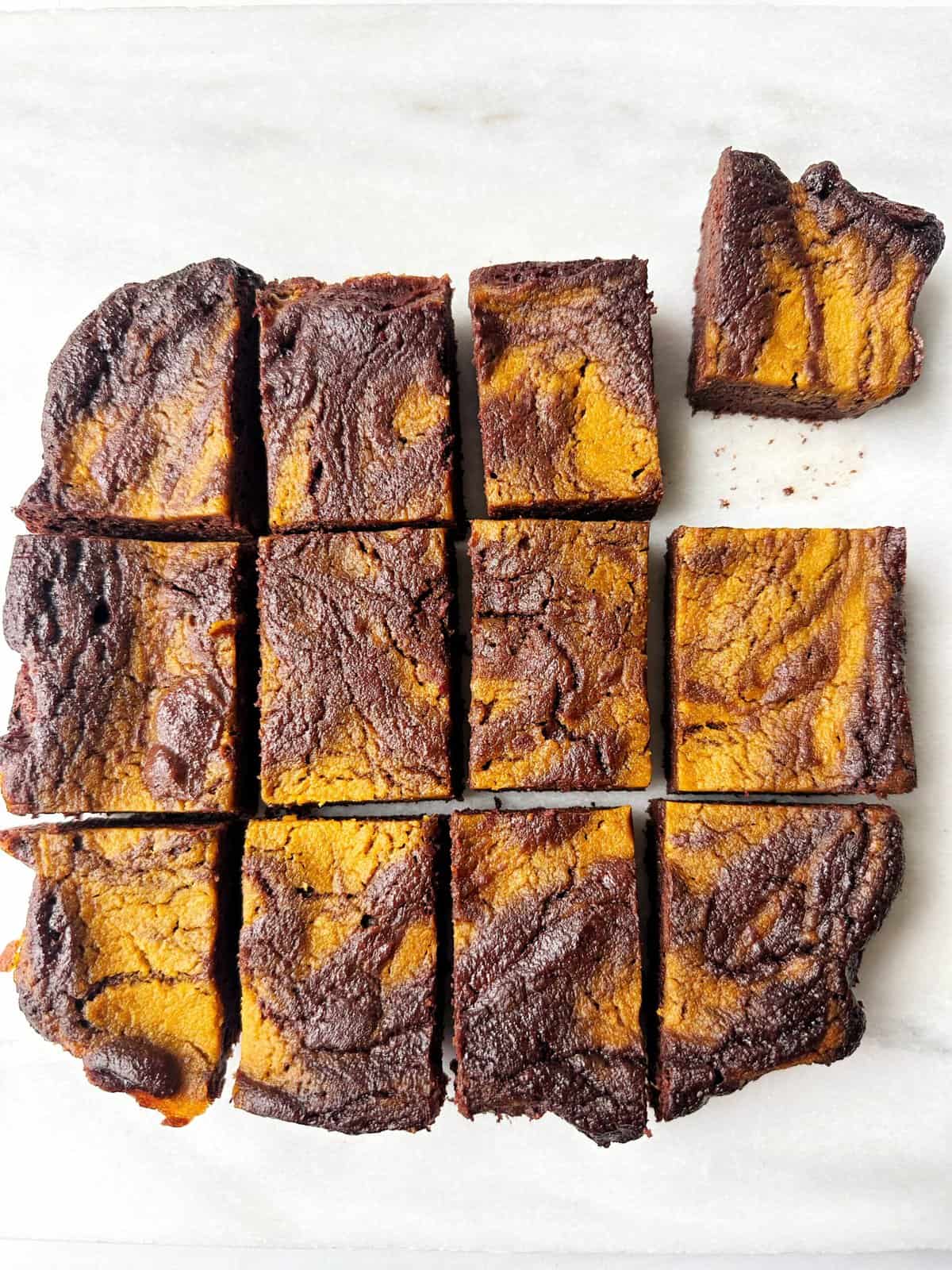 Vegan Pumpkin Brownies - gluten free option