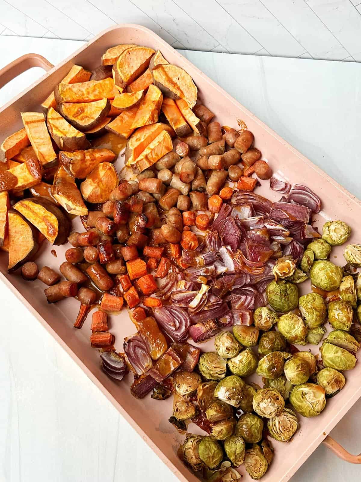 Chicken Apple Sausage Sheet Pan Dinner