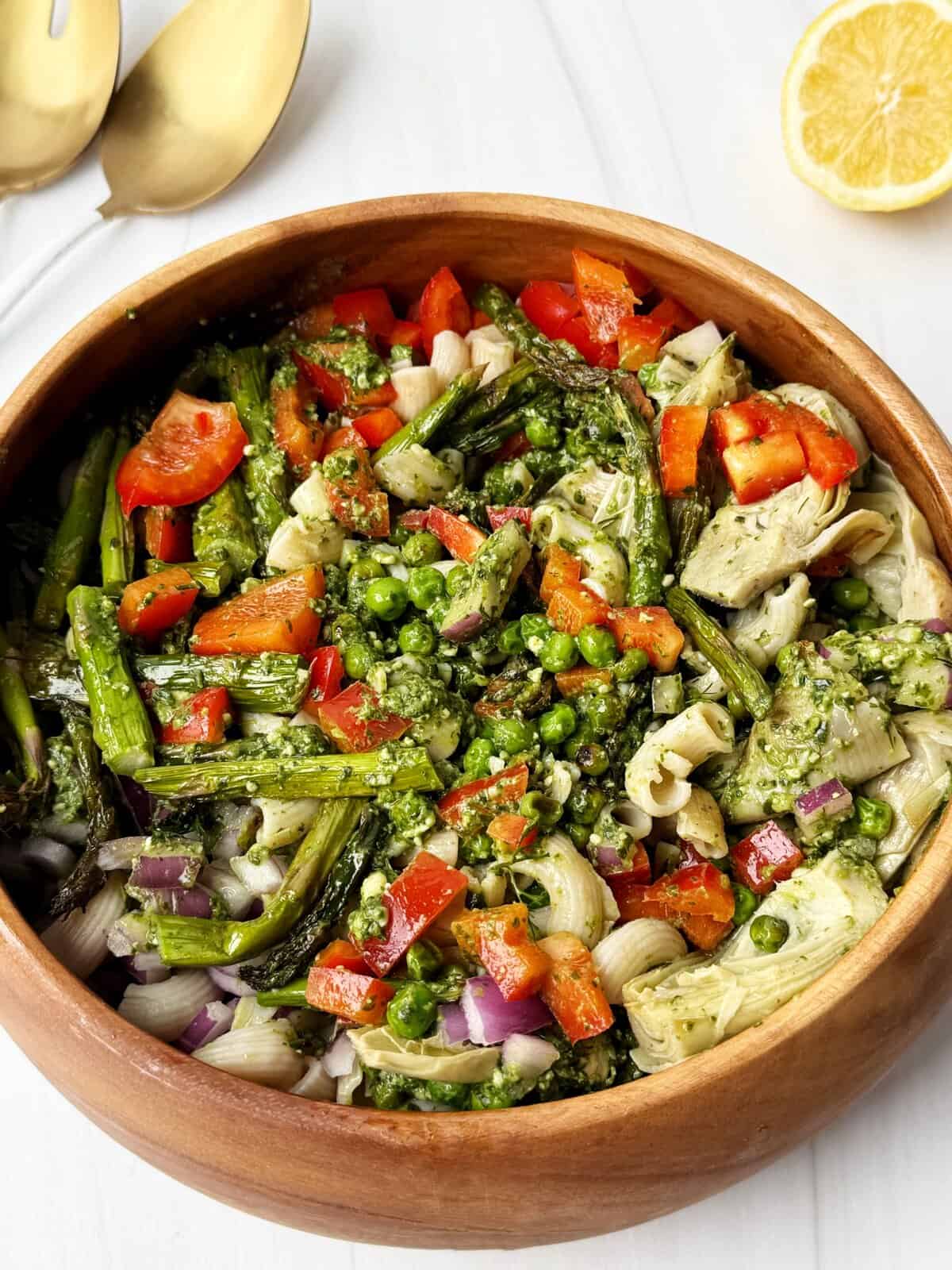 Spring Pasta Salad - Lesswithlaur