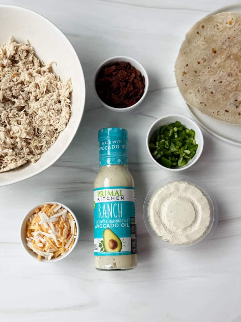 Chicken Bacon Ranch Quesadillas