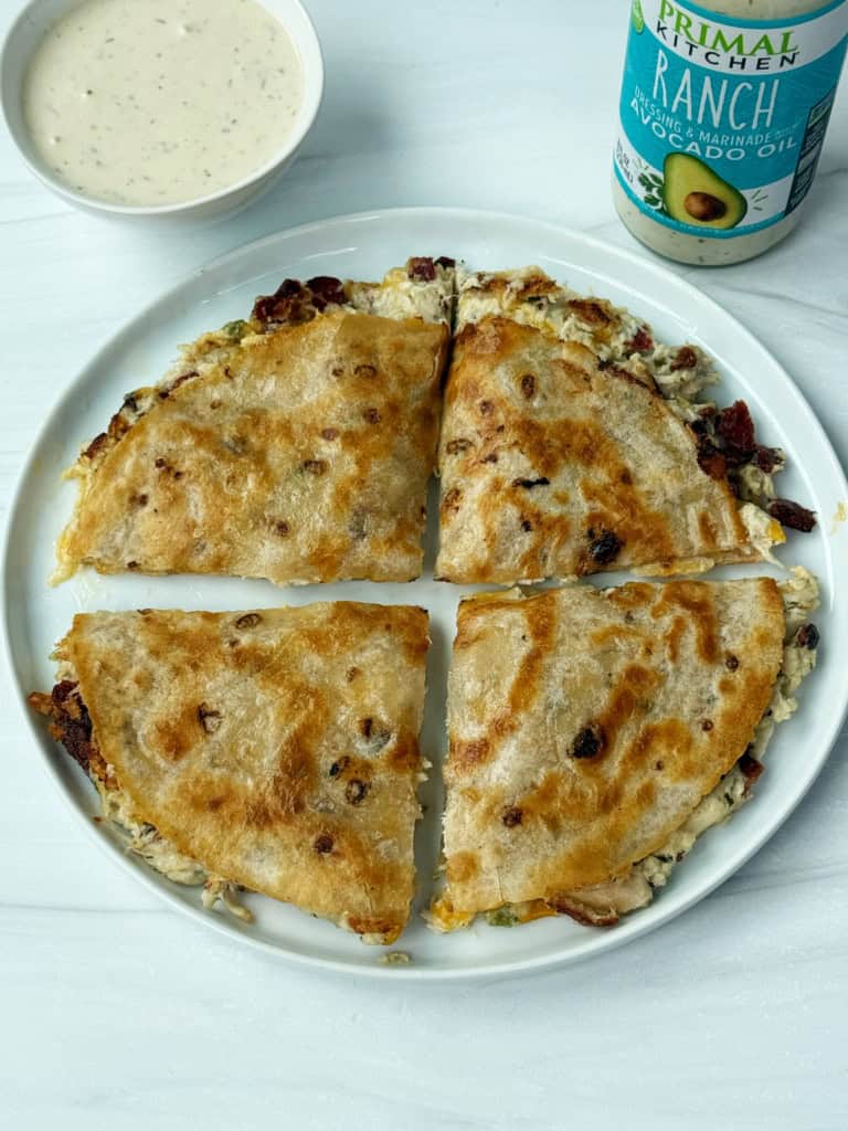 Chicken Bacon Ranch Quesadillas