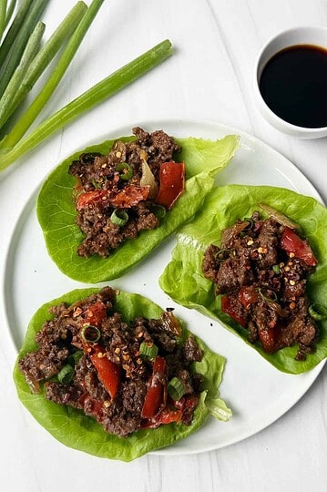 ground beef lettuce cups