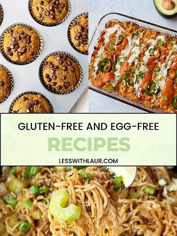round up of gluten free and egg free recipes