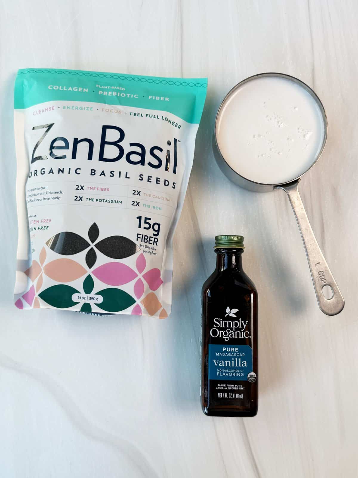 basil seed pudding ingredients