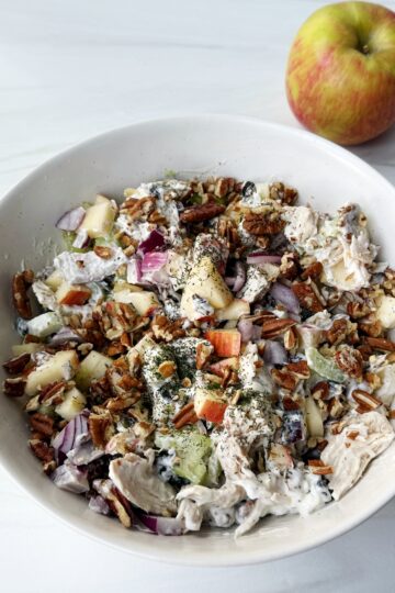 fall chicken salad with apple