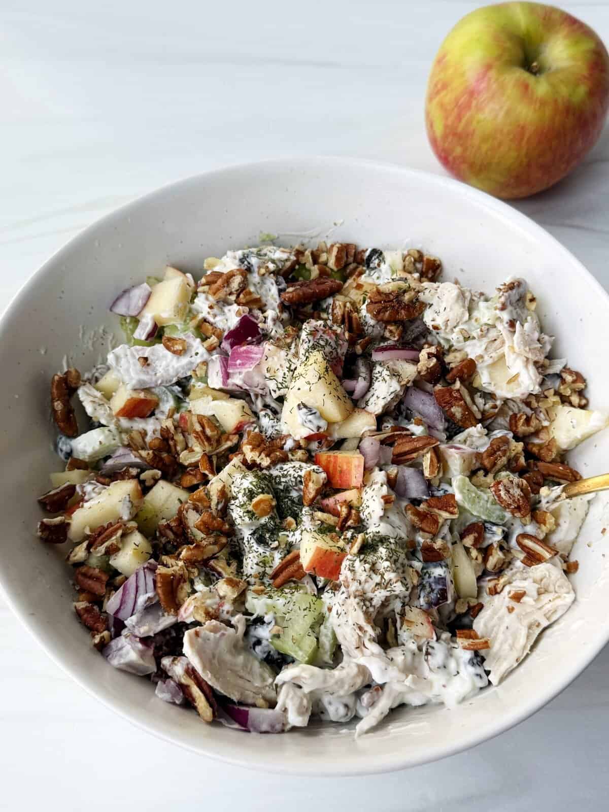 fall chicken salad with apple
