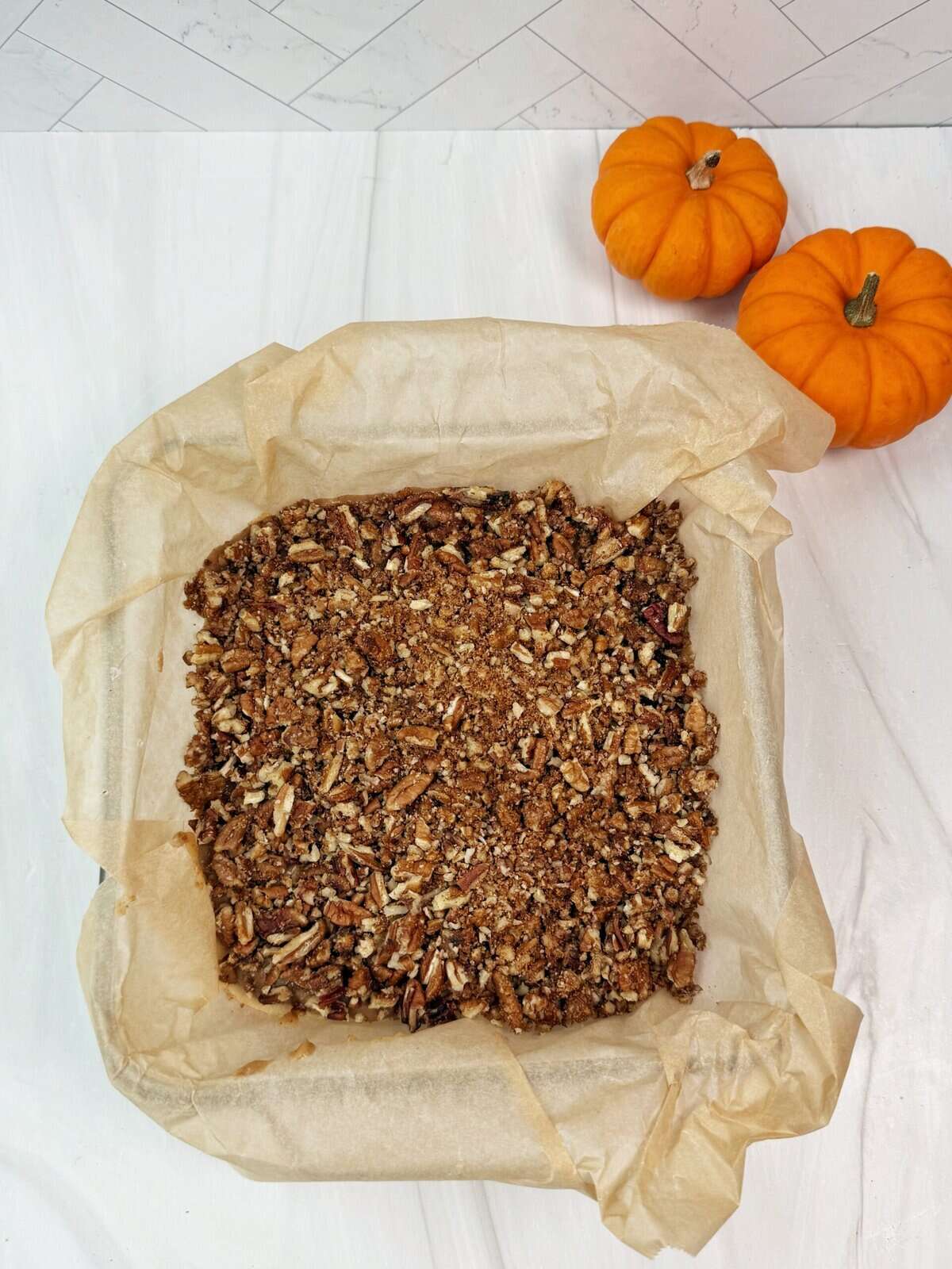 pecan mixture on top