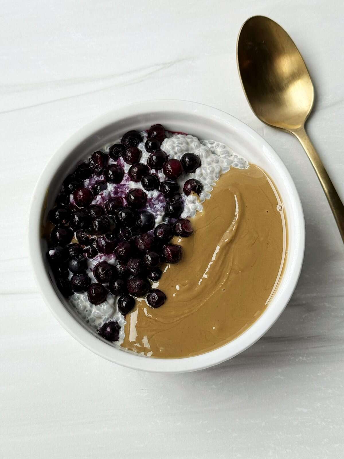 basil seed pudding with toppings