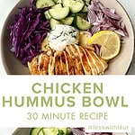 chicken hummus bowls pin