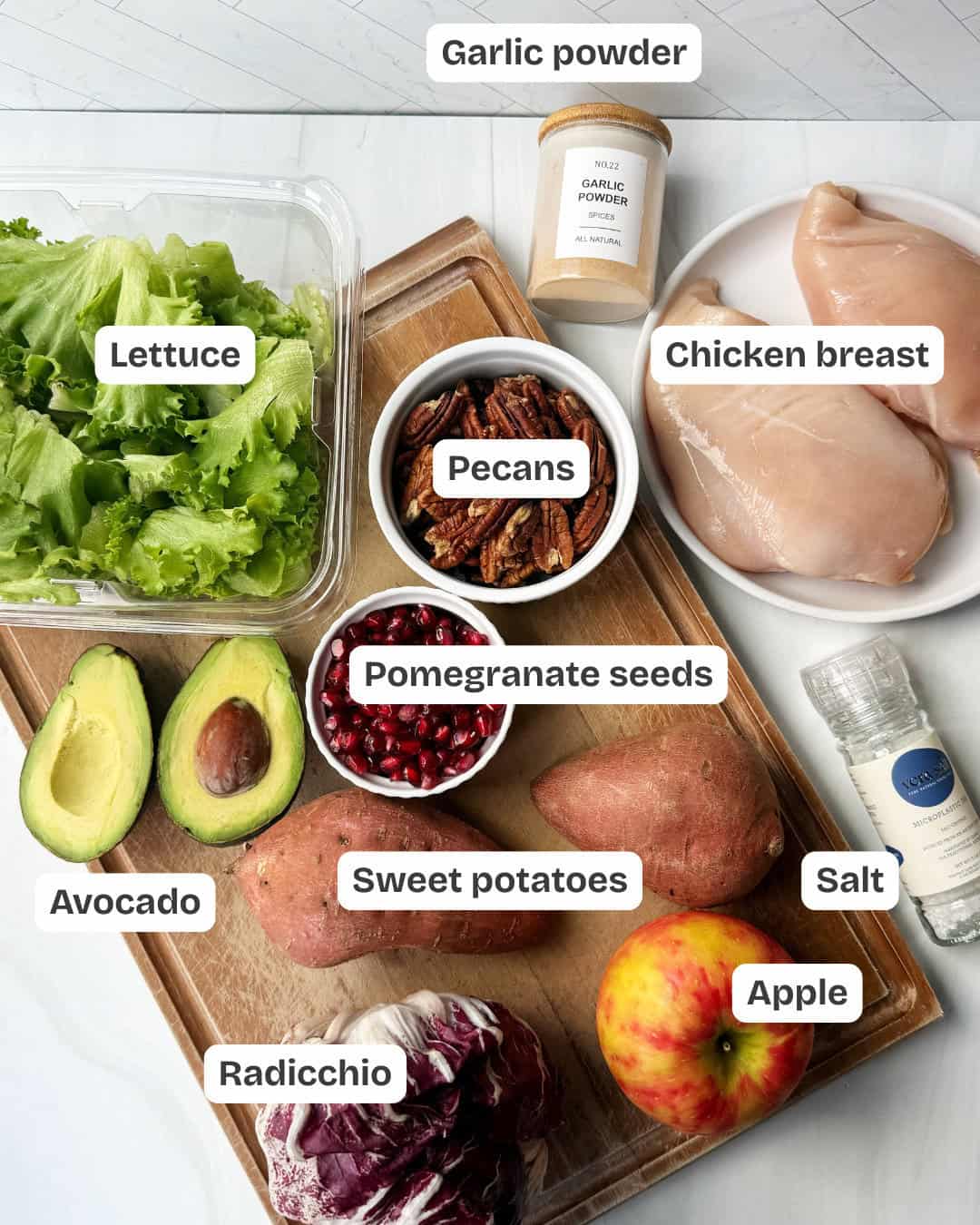 ingredients to make a winter salad