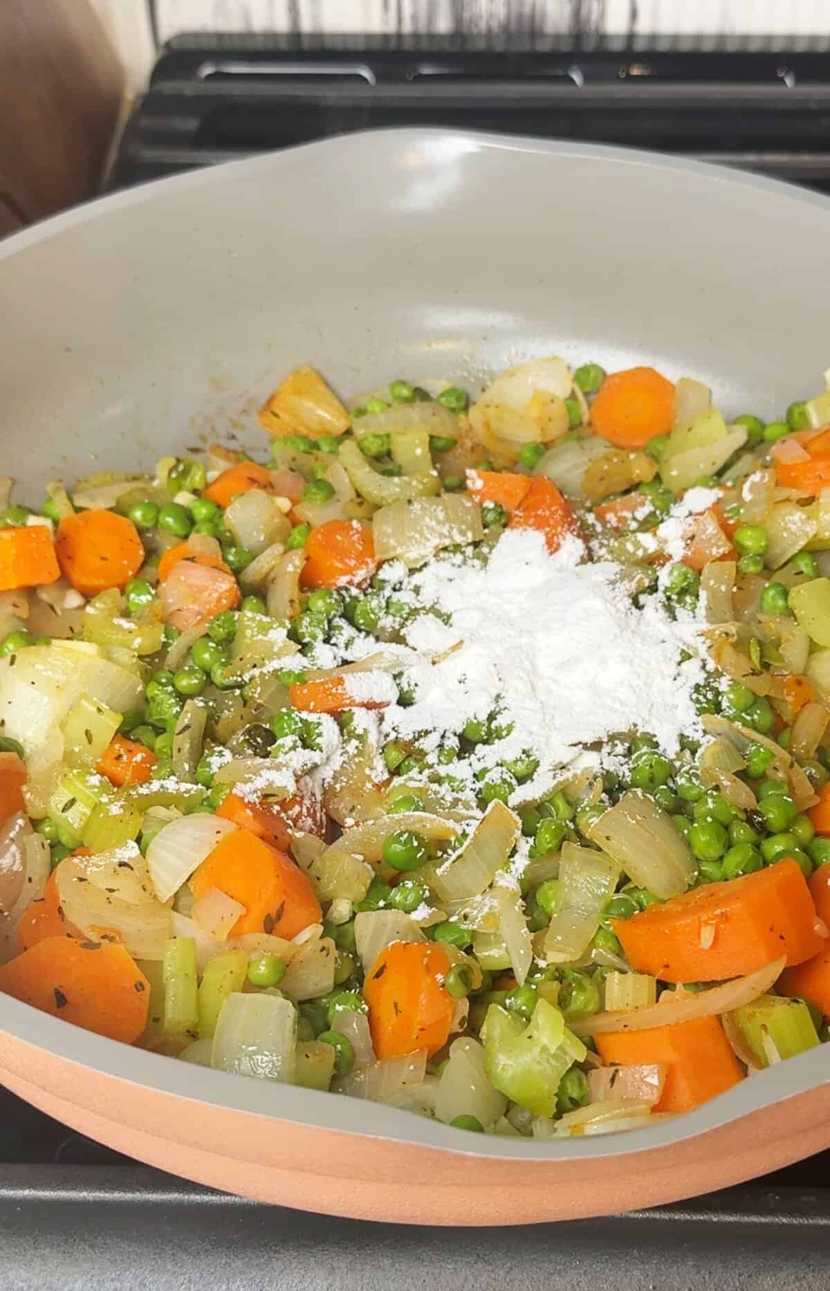 arrowroot powder mixed with vegetables 