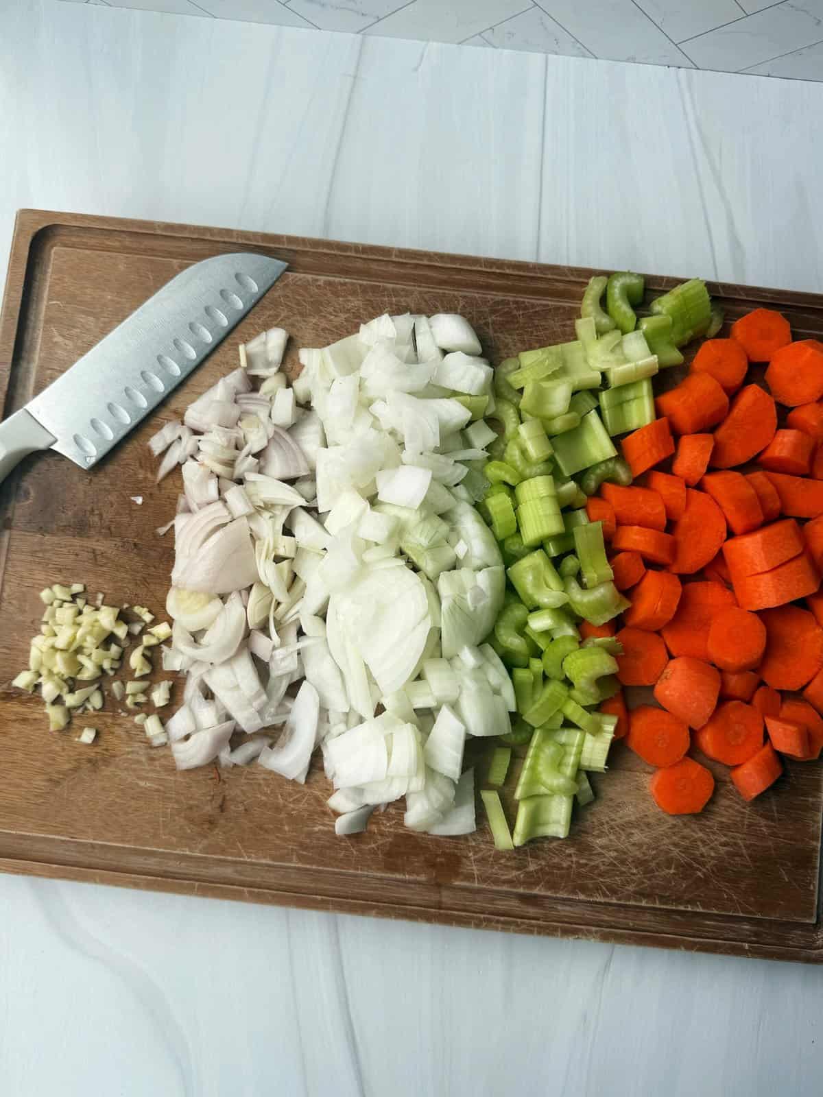 vegetables chopped