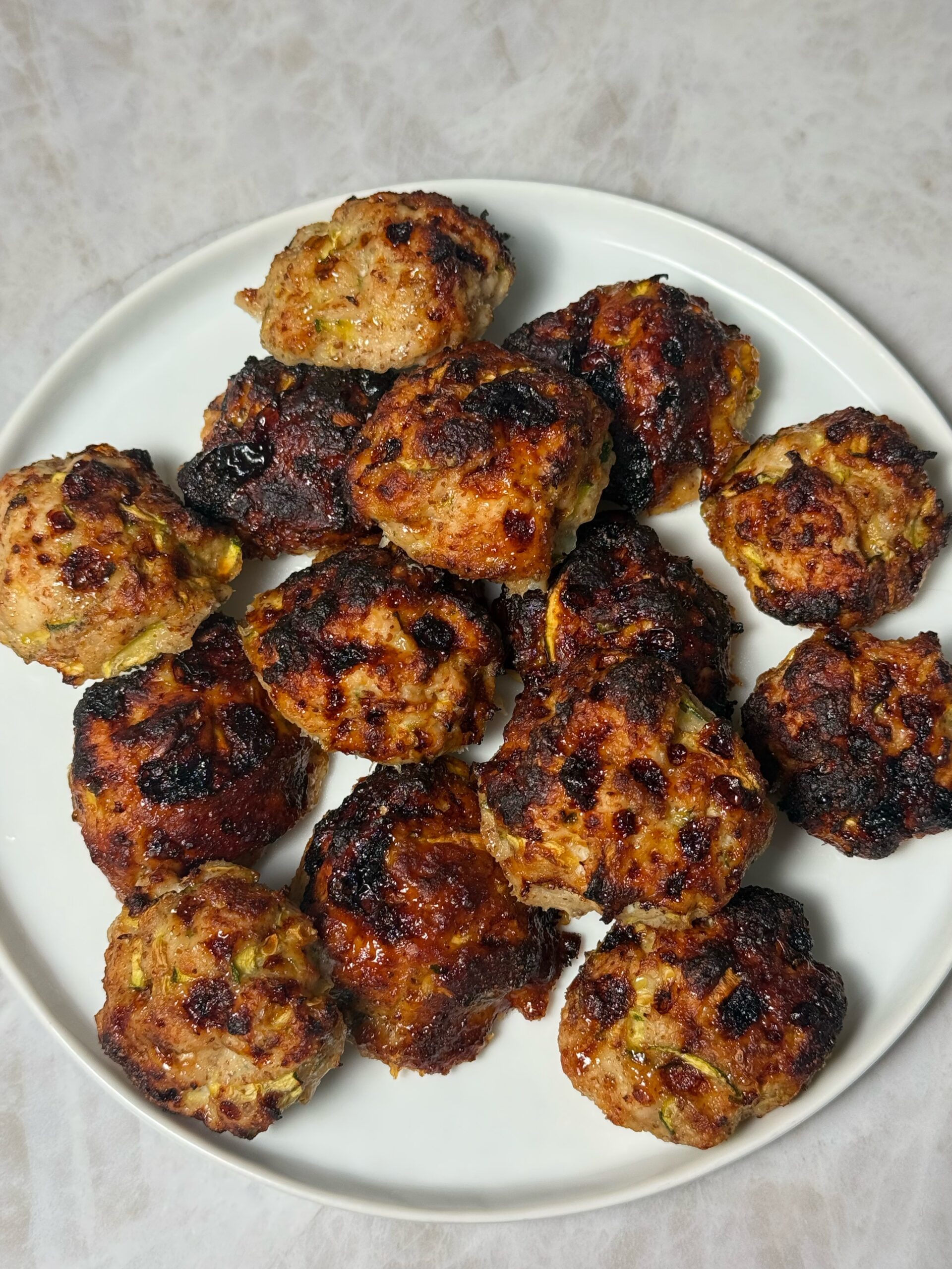 gluten-free homemade breakfast sausages on a plate 