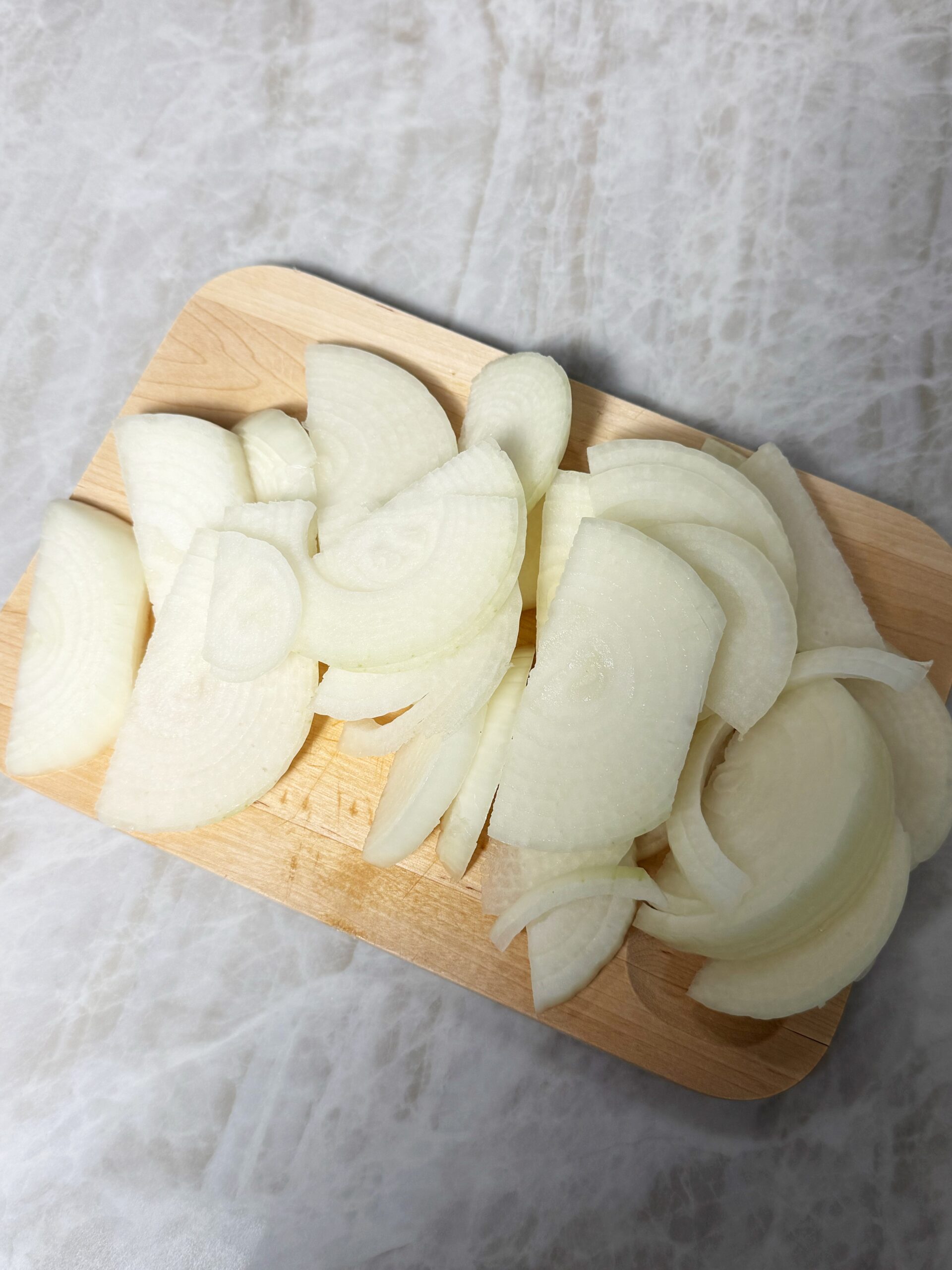 onions chopped into half moons 