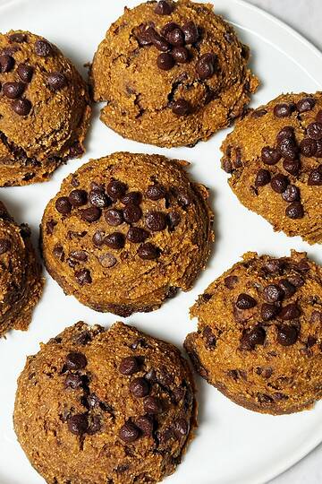 pumpkin cake cookies on plate