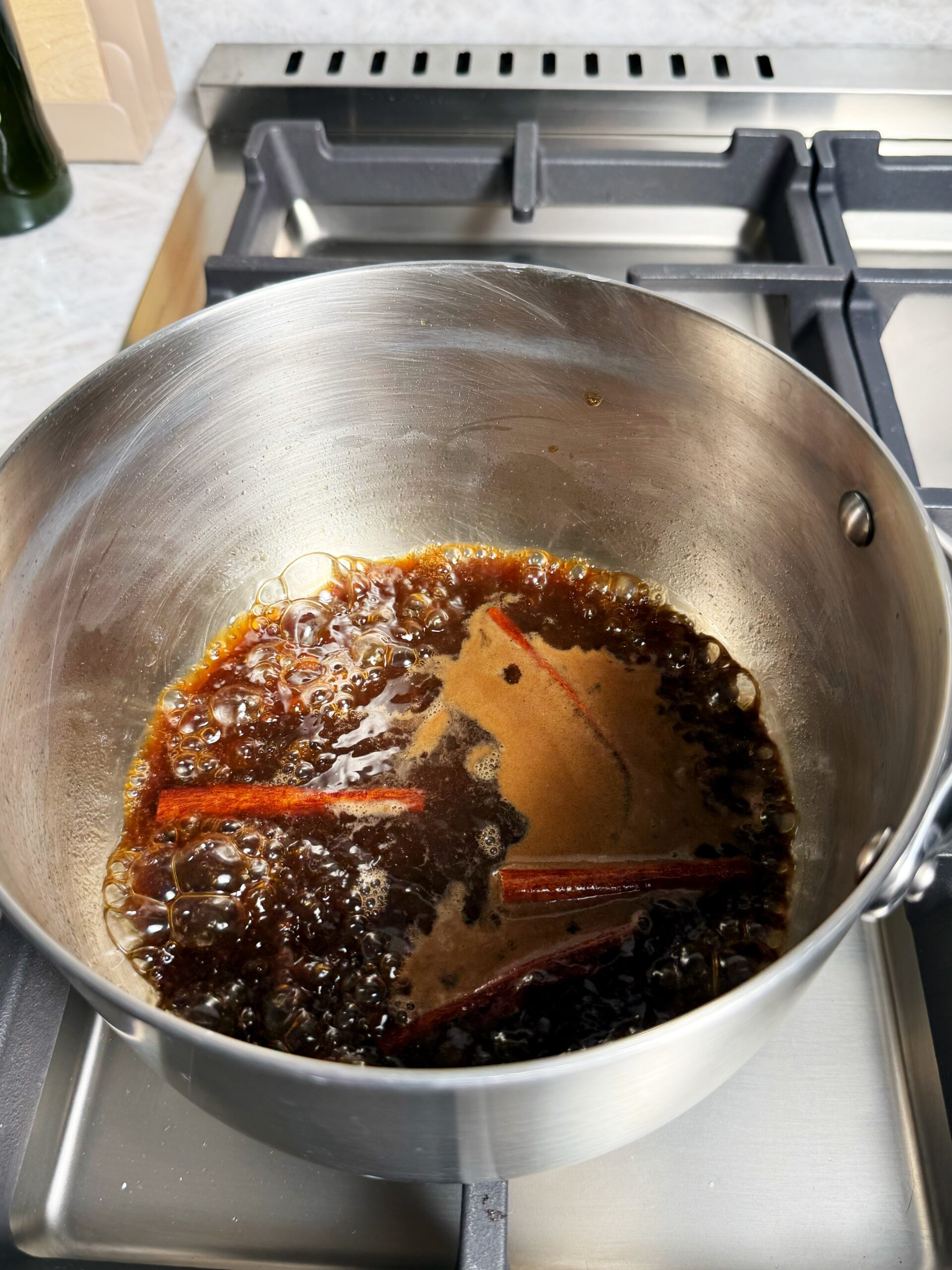 cinnamon roll syrup simmering