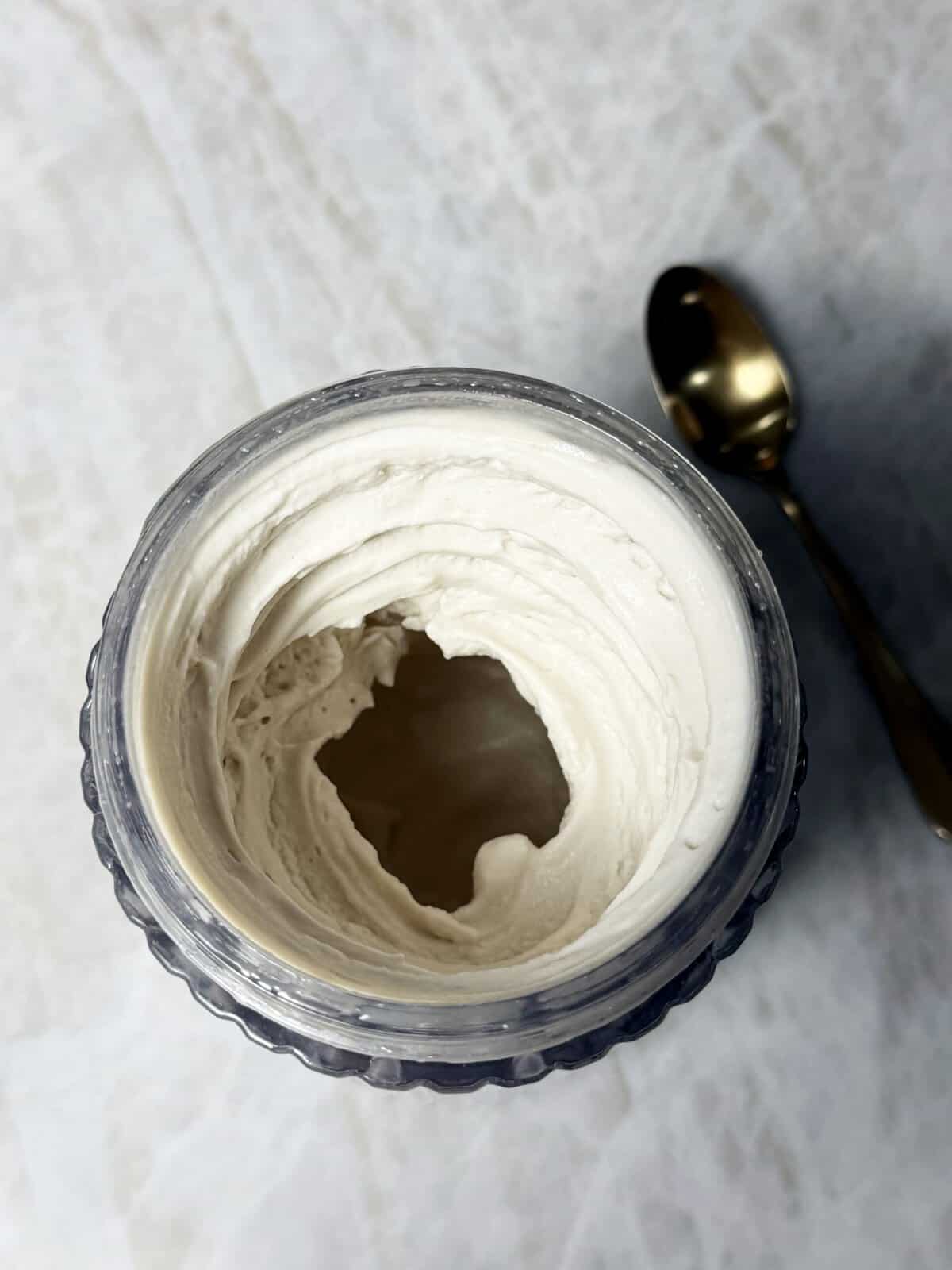 whipped cream in a blender 