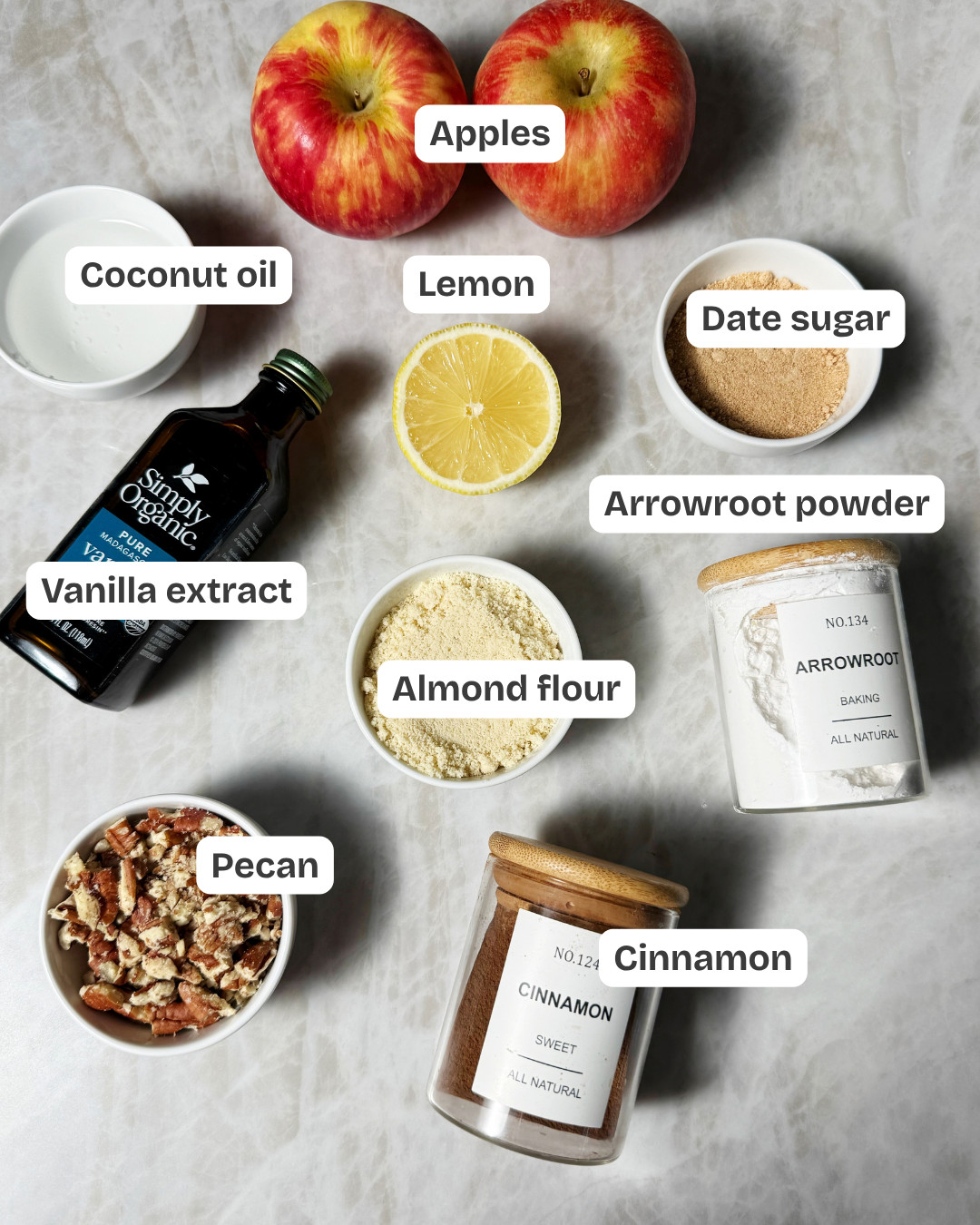 ingredients to make apple crisp