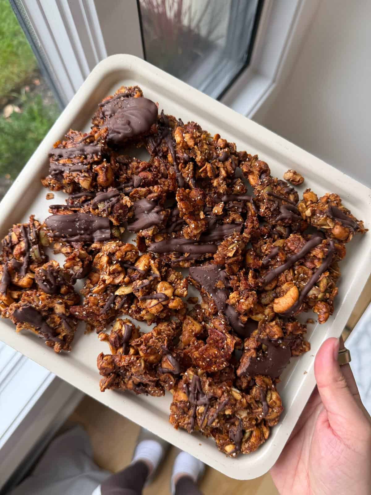 pumpkin spice chocolate granola pieces